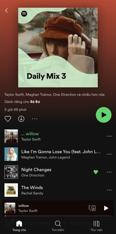 Spotify trước khi thay đổi