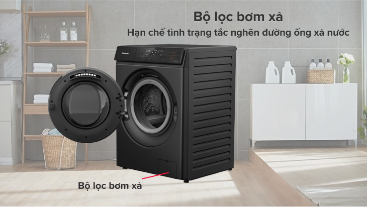 Đánh giá chi tiết máy giặt sấy Panasonic dòng FR mới (sấy 6kg) - Bộ lọc bơm xả