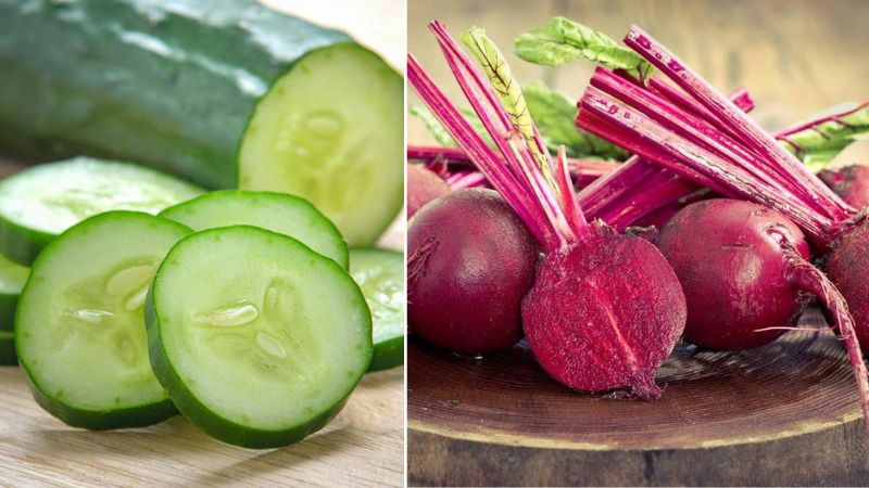 The skin care benefits of cold stones from beets and cucumbers