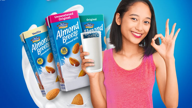 Sữa hạnh nhân Almond Breeze chứa 93% hạnh nhân California