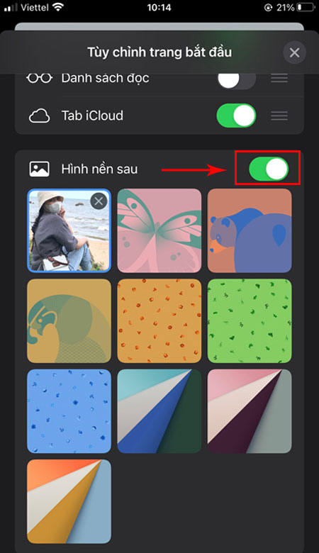 Chọn ảnh có sẵn hoặc ảnh trong thư viện của iPhone