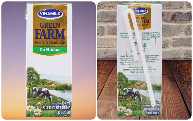Sữa tươi Green Farm mới của Vinamilk có thiết kế dạng hộp giấy cao cấp