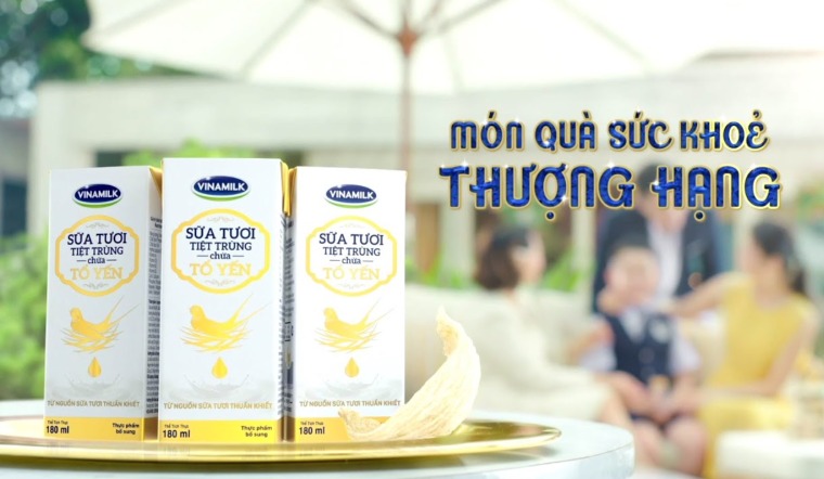 Vinamilk ra mắt sản phẩm sữa tươi chứa tổ yến