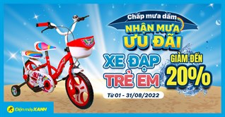 Chấp Mưa Dầm - Nhận Mưa Ưu Đãi Xe đạp trẻ em giảm giá kịch sàn đến 20%