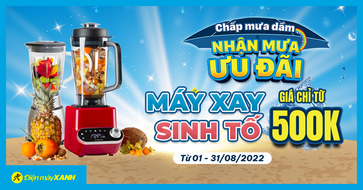 Chấp Mưa Dầm - Nhận Mưa Ưu Đãi Máy xay sinh tố giải nhiệt mùa hè chỉ từ 500.000đ
