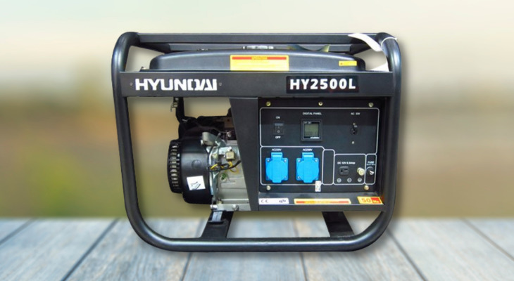 Máy phát điện Huyndai DHY 2500LE công suất liên tục 2.2 KVA