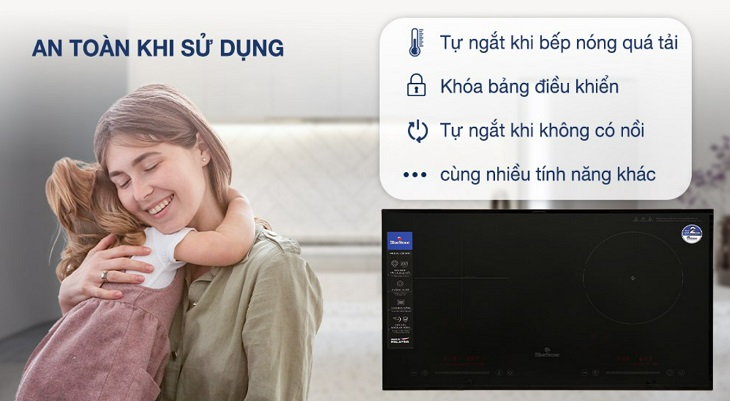 Bếp từ Bluestone của nước nào? Có tốt không? Có nên mua không? > Bếp từ hồng ngoại lắp âm Bluestone ICB-6911 có khả năng tự ngắt khi quá tải
