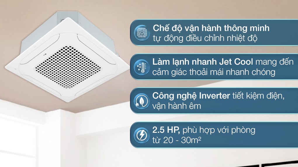 Máy lạnh âm trần LG Inverter 2.5 HP ATNQ24GPLE7