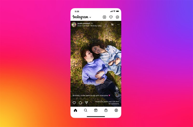 Tỷ lệ khung hình của ảnh đăng trên Instagram sẽ dài bằng tỷ lệ của video Tỷ lệ khung hình của ảnh đăng trên Instagram sẽ dài bằng tỷ lệ của video