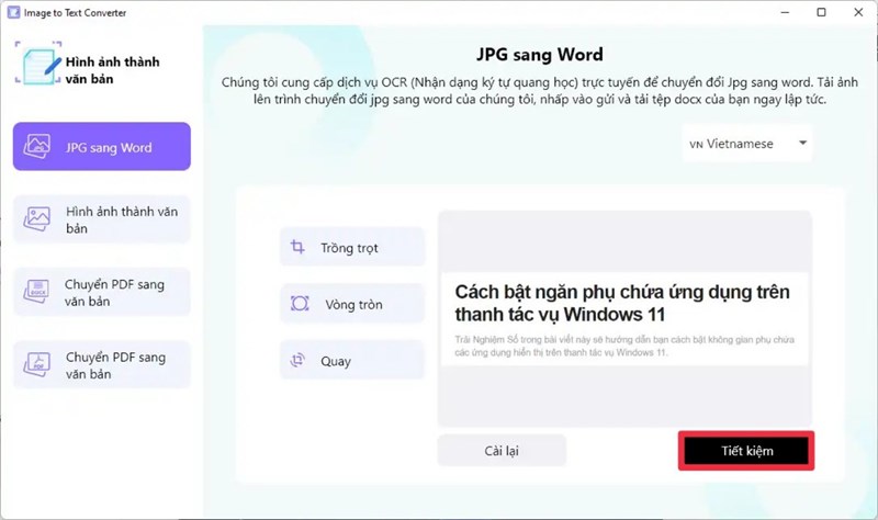 Cách chuyển đổi dạng văn bản trên Windows 11 cực dễ với Image To Text Windows Cách chuyển đổi dạng văn bản trên Windows 11 cực dễ với Image To Text Windows
