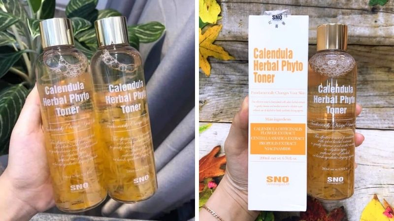 Cảm nhận khi sử dụng toner hoa cúc SNO Calendula Herbal Phyto