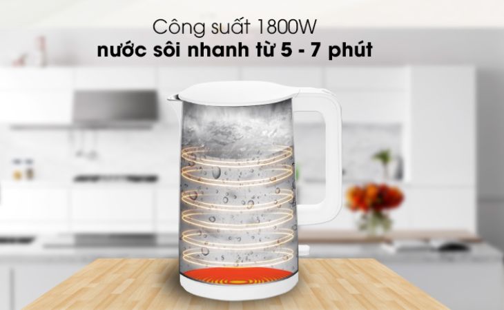 Công suất đa dạng, nấu nước sôi nhanh