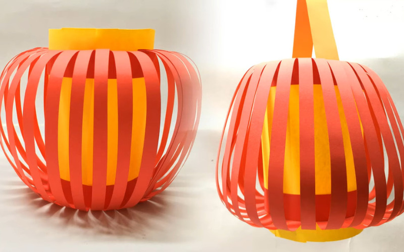 How to make beautiful and simple paper Mid-Autumn lanterns for kids