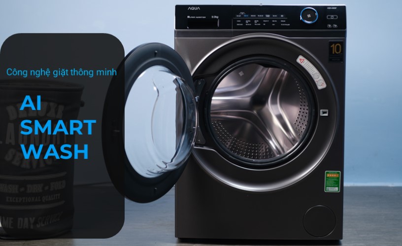 Tìm hiểu công nghệ trí tuệ nhân tạo trên máy giặt Aqua > Máy giặt Aqua tích hợp AI nhằm nâng tính tiện dụng cho người dùng