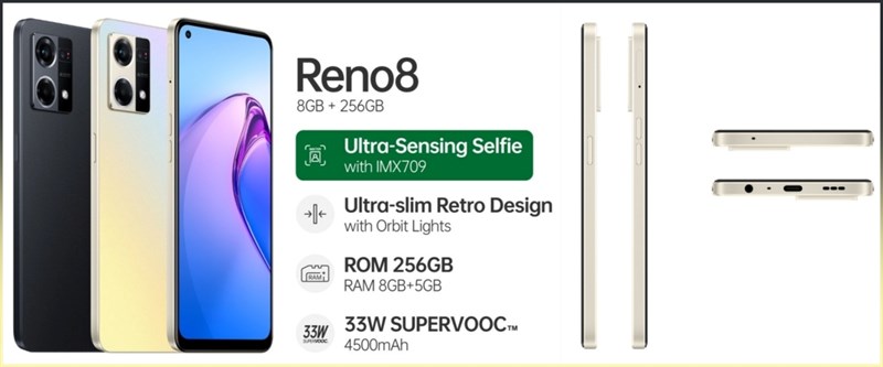 OPPO Reno8 4G lộ cấu hình và thiết kế