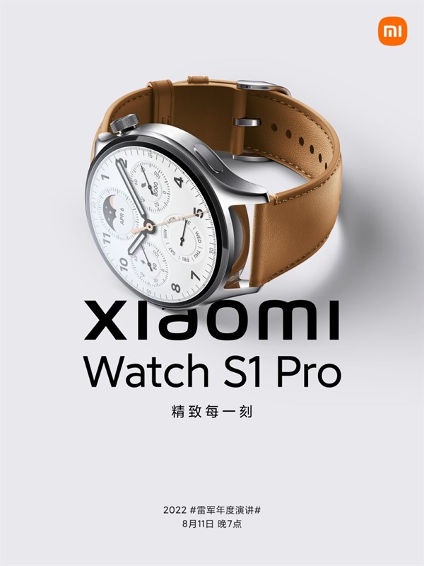 Xiaomi Watch S1 Pro sẽ ra mắt vào ngày 11/8, thiết kế được hé lộ Xiaomi Watch S1 Pro sẽ ra mắt vào ngày 11/8, thiết kế được hé lộ