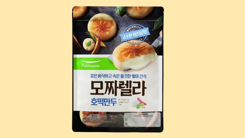 Bao bì của bánh xếp hotteok nhân phô mai mozzarella Pulmuone