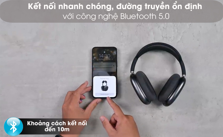 Tai nghe chụp tai Bluetooth AirPods Max Apple MGYH3 khả năng kết nối ở mức ổn định