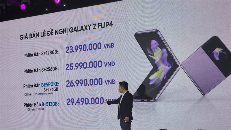 Galaxy Z Flip4 phiên bản 512 GB chỉ bán tại TGDĐ