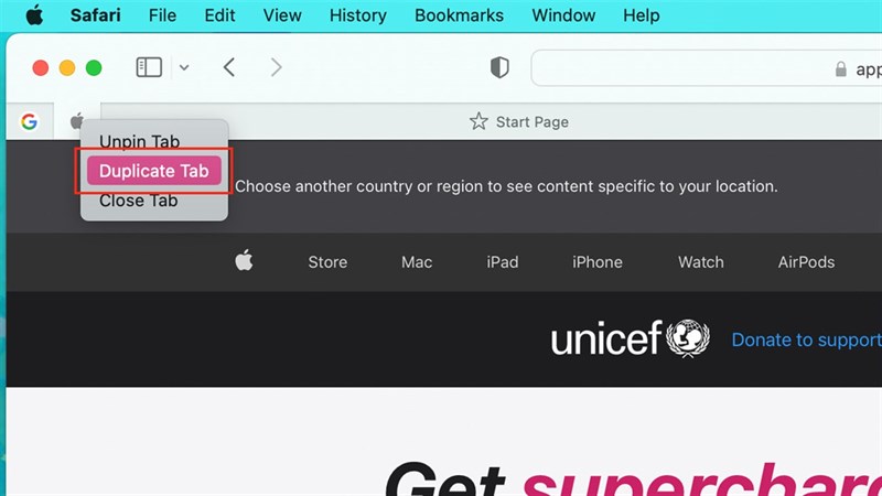 Cách sử dụng tab được ghim trong trình duyệt Safari