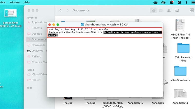 Cách thay đổi vị trí lưu ảnh chụp màn hình trên MacBook Cách thay đổi vị trí lưu ảnh chụp màn hình trên MacBook