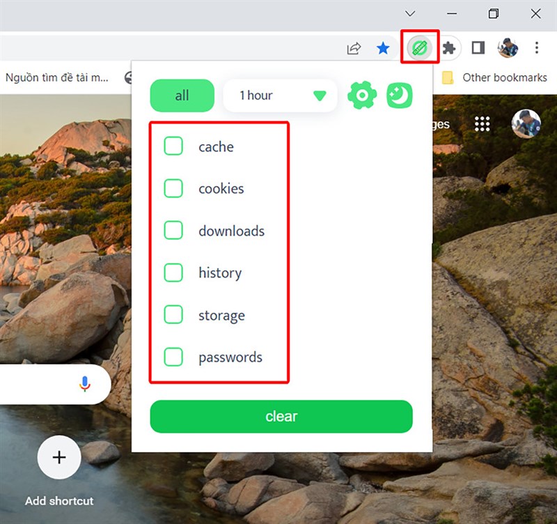 Cách xóa nhanh dữ liệu duyệt web trên Chrome
