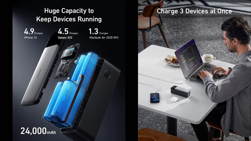 Tính năng sạc tuyệt vời của sản phẩm