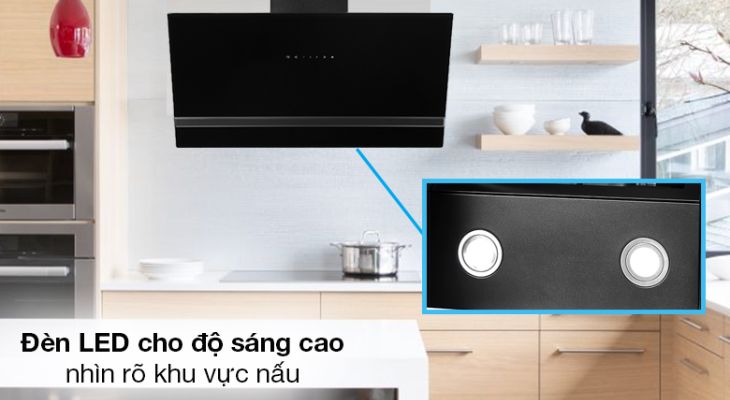 đèn LED chiếu sáng đảm bảo cung cấp đủ ánh sáng cho khu vực  nấu