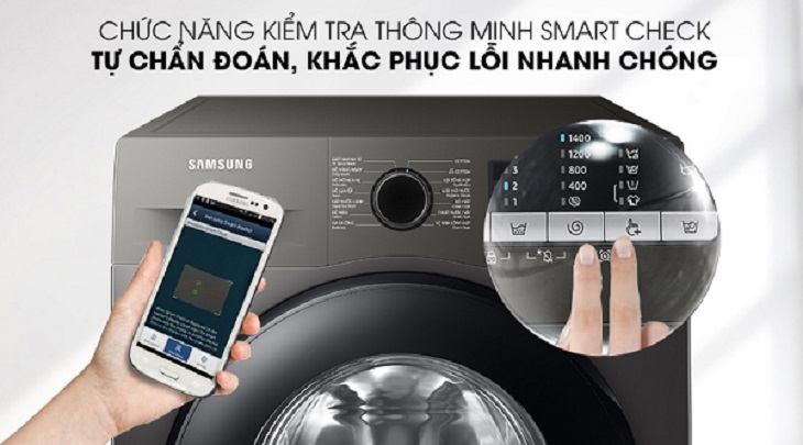 bạn hãy nhấn giữ đồng thời 2 nút Spin và Options trong 3 giây để bắt đầu chức năng Smart Check