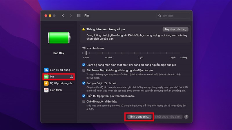 cách kiểm tra tình trạng pin của MacBook