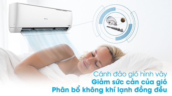 8 lý do nên mua máy lạnh Casper cho gia đình bạn trong mùa hè này > Cánh đảo gió hình vây