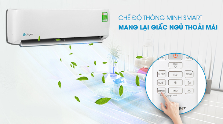 8 lý do nên mua máy lạnh Casper cho gia đình bạn trong mùa hè này > Chế độ Smart làm lạnh thông minh