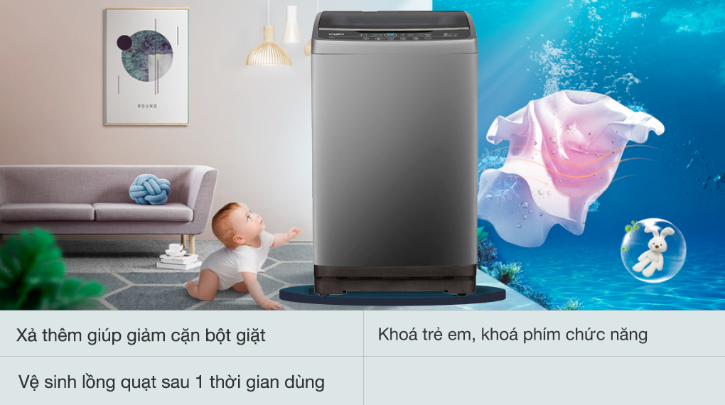 Máy giặt Whirlpool 10.5 kg VWVD10502FG