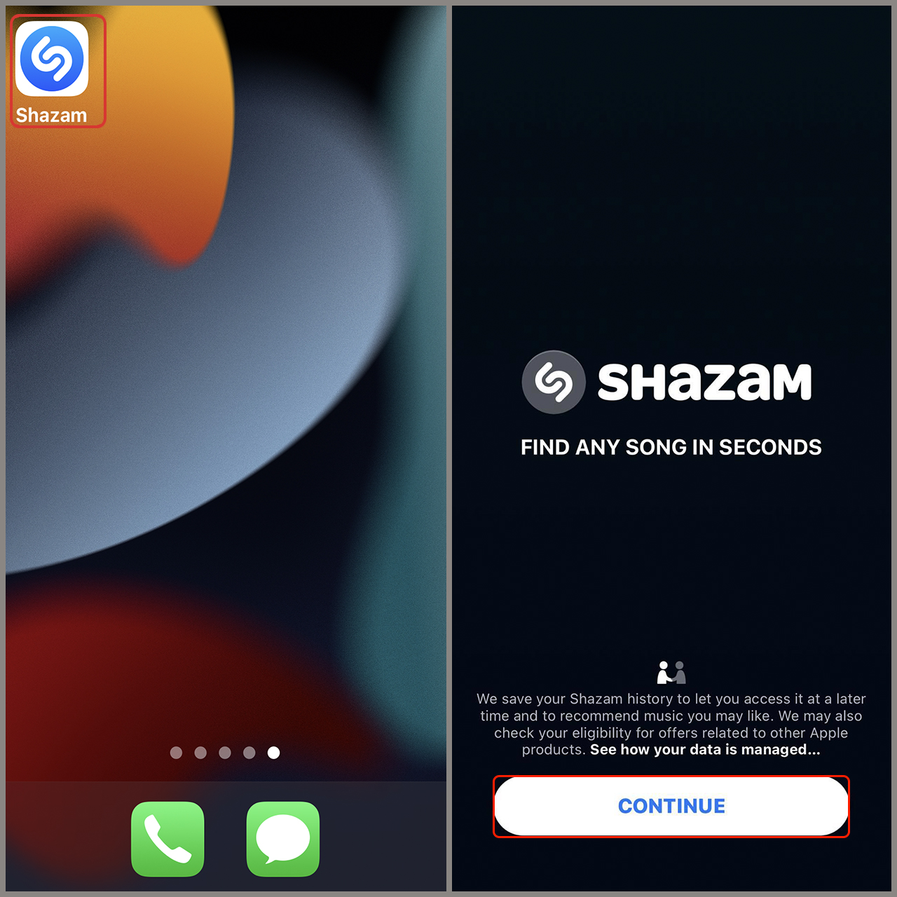 Vào app