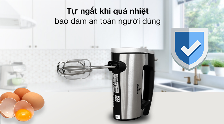 Máy đánh trứng Bluestone HMB-6333S có chế độ tự ngắt khi quá tải, chống chập cháy hư hại Máy đánh trứng Bluestone HMB-6333S có chế độ tự ngắt khi quá tải, chống chập cháy hư hại