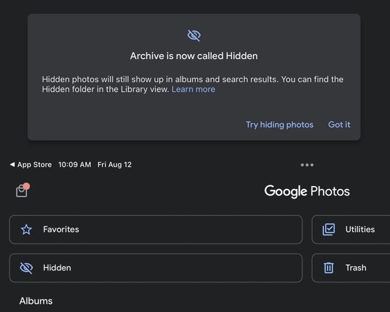 Thay đổi Google Photos trên iOS Thay đổi Google Photos trên iOS