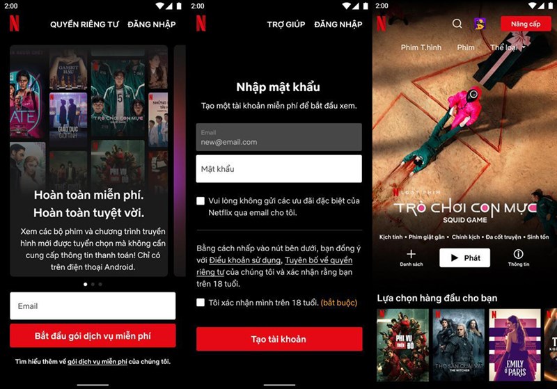 Tại sao Netflix phát triển phiên bản miễn phí cho điện thoại Android tại Việt Nam