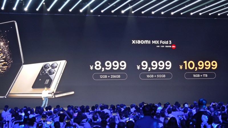Giá Xiaomi MIX Fold 3 tại thị trường Trung Quốc. Nguồn: Xiaomi. Giá Xiaomi MIX Fold 3 tại thị trường Trung Quốc. Nguồn: Xiaomi.