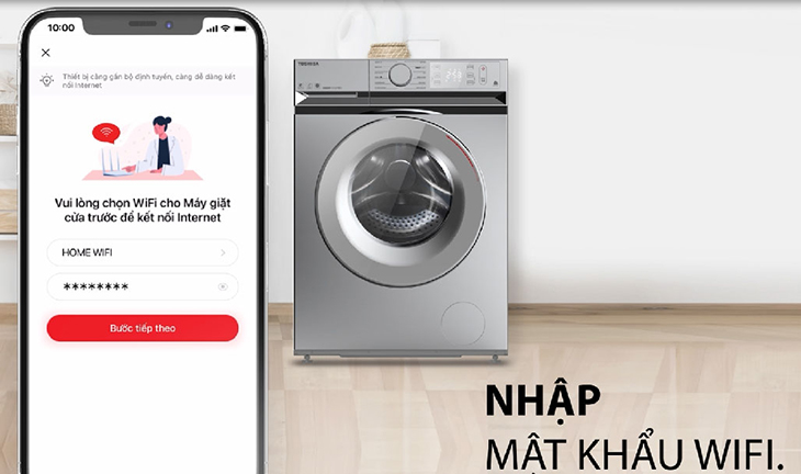 Review ứng dụng điều khiển và kết nối thông minh các thiết bị trong gia đình tSmartLife Toshiba > Nhập mật khẩu Wi-Fi và hoàn tất kết nối