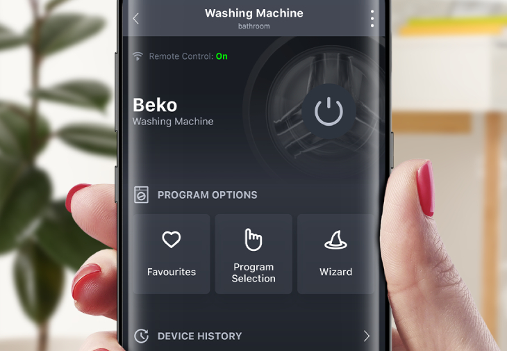 HomeWhiz Beko: Ứng dụng điều khiển và kết nối thông minh máy giặt Beko > Ứng dụng có thiết lập chương trình giặt yêu thích