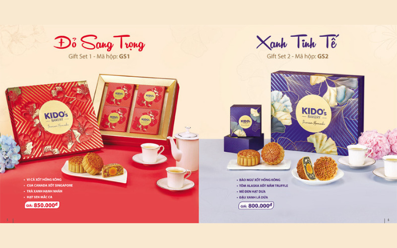 Set Trung thu Đỏ Sang Trọng và Xanh Tinh Tế KIDO 2022