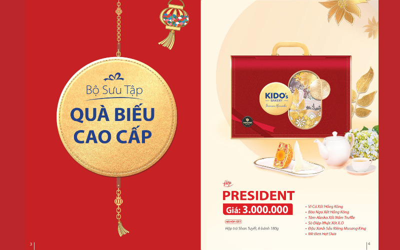 Bánh Trung thu Kido gói quà tặng cao cấp