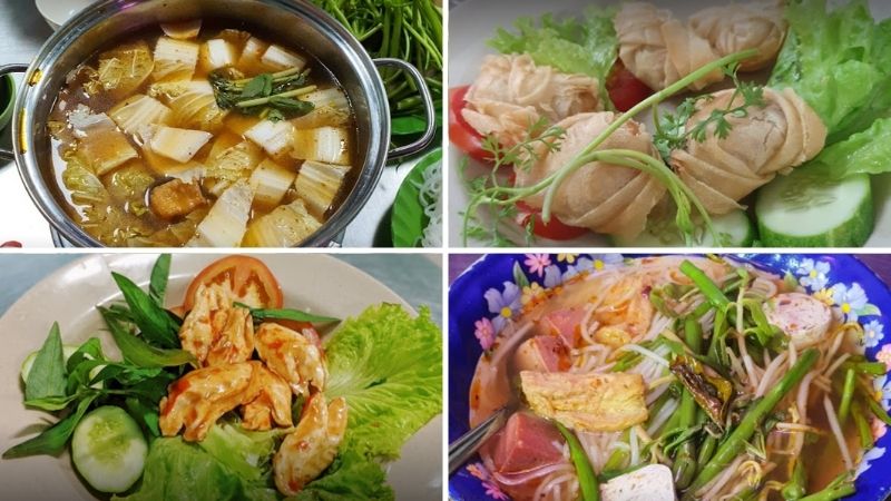 Đa dạng món ăn tại quán chay Thảo