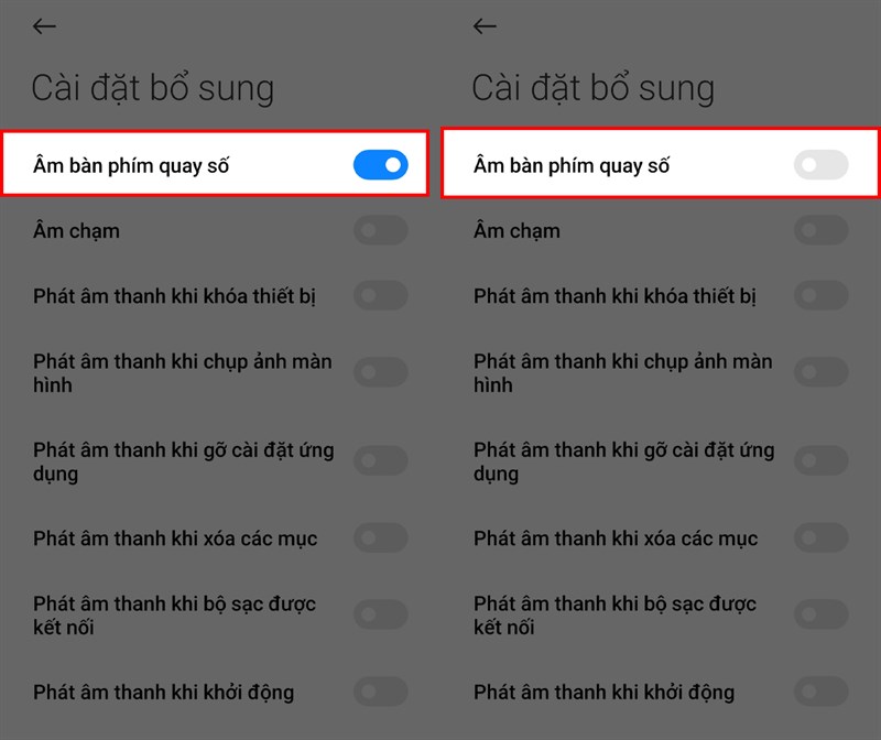 Cách tắt âm thanh khi quay số trên điện thoại Xiaomi