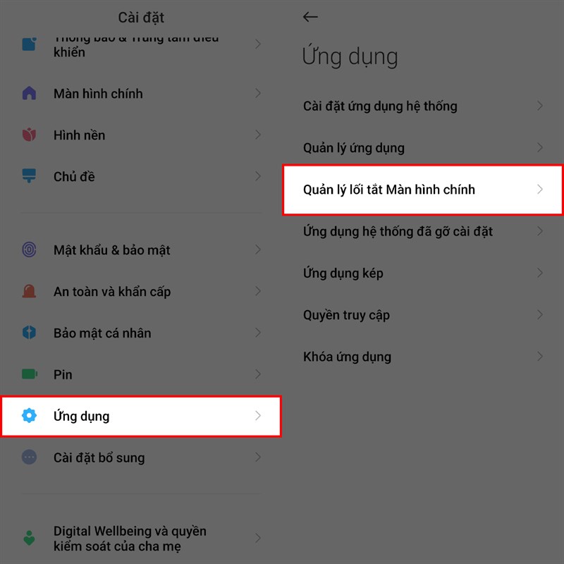Cách tắt biểu tượng ứng dụng trên điện thoại Xiaomi
