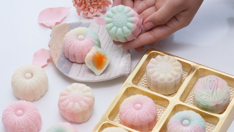 Colorful mooncakes