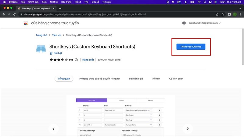 Cách tự tạo phím tắt trên Chrome