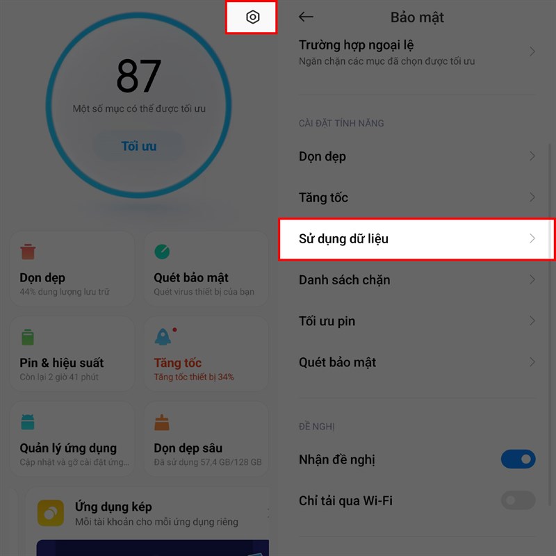 Cách giới hạn dữ liệu cho Xiaomi