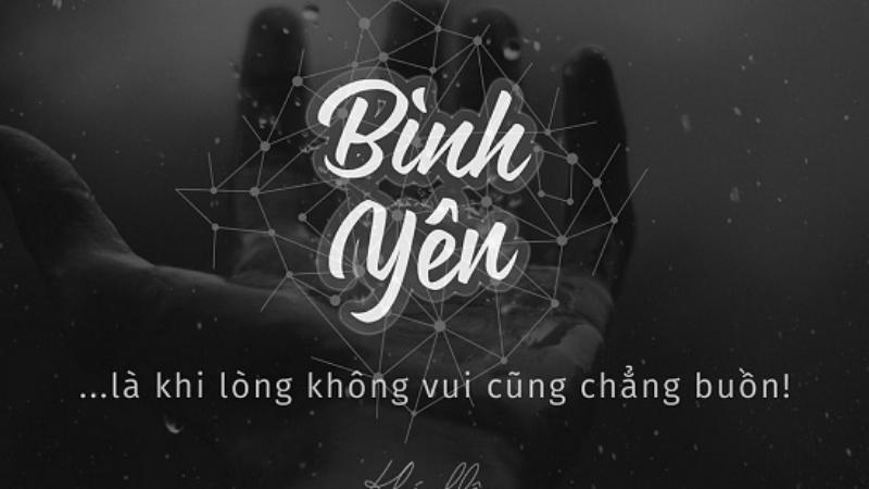 Sống bình yên giúp đời an yên