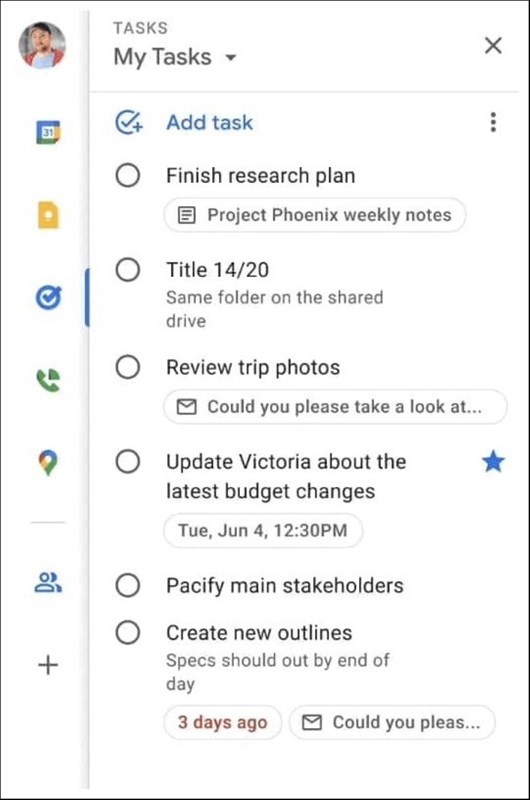 Cập nhật mới Google Tasks 2